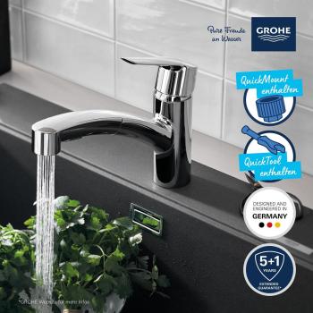 GROHE Start Einhand-Spültischbatterie, Quickfix, Niederdruck, 1/2", chrom (1012410000)