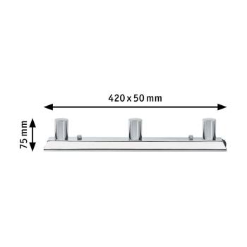 Paulmann Spiegelleuchte Mirror Regula E14 230V max. 3x40W dimmbar Chrom (99679)