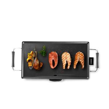 Teppanyaki-Grillplatte | 2000 W | 47,5 x 26,5 cm | Antihaftbeschichtung | Einstellbarer Thermostat | Cool-Touch-Griffe