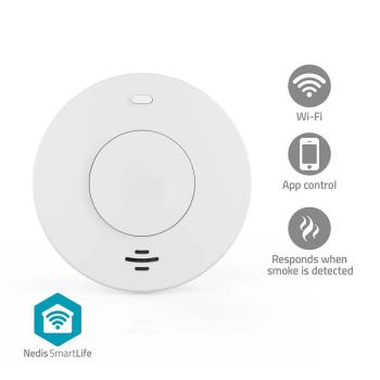 ARDEBO.de - SmartLife Smoke Detector | Wi-Fi | Battery Powered | Sensor life cycle: 10 year | EN 14604 | Max. battery life: 120 Months