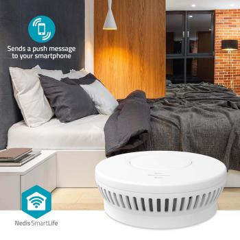 SmartLife Smoke Detector | Wi-Fi | Battery Powered | Sensor life cycle: 10 year | EN 14604 | Max. battery life: 120 Months
