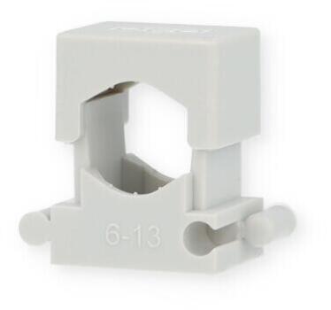 ARDEBO.de OBO Bettermann 2037 6-13 LGR Reihen-Druck-Schelle, 1 Stück, Lichtgrau (2250136)