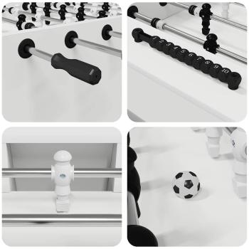 Fußballtisch 2 pcs Weiß 146,5 x 74 x 85 cm Holzwerkstoff