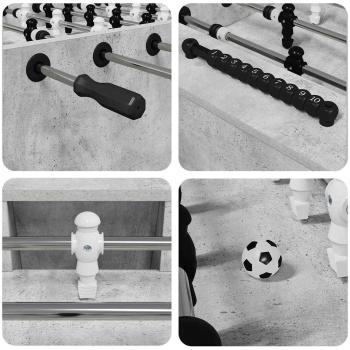 Fußballtisch 2 pcs Beton Grau 146,5 x 74 x 85 cm Holzwerkstoff