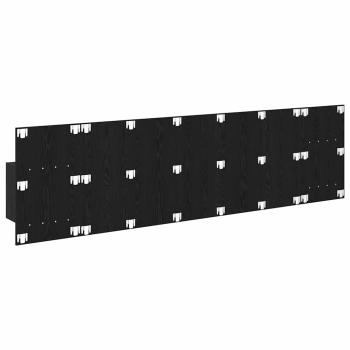 Kopfteil mit Schrank 3 pcs Schwarz Eichen-Optik Holzwerkstoff