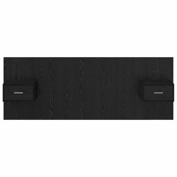 Kopfteil mit Schrank 3 Stk. Schwarz Eichen-Optik Holzwerkstoff