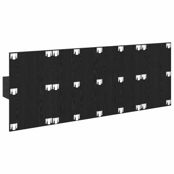 Kopfteil mit Schrank 3 Stk. Schwarz Eichen-Optik Holzwerkstoff