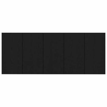 Kopfteil mit Schrank 3 pcs Schwarz Eichen-Optik Holzwerkstoff