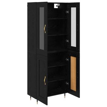 Highboard 2 pcs Schwarz Eichen-Optik 69,5 x 34 x 180 cm
