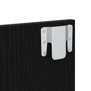 Kopfteil mit Schrank 3 pcs Schwarz Eichen-Optik Holzwerkstoff