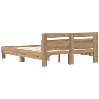 ARDEBO.de - Bettrahmen Artisan-Eiche 120 x 200 cm Holzwerkstoff