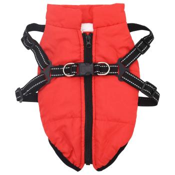 Hundemantel Rot L40 Fleece und Polyester