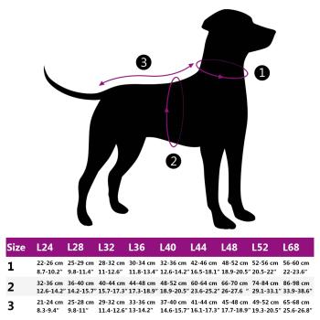 ARDEBO.de - Hundemantel mit Geschirr Lila 2XL Fleece und Polyester
