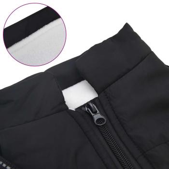 Hundemantel mit Geschirr Schwarz M Fleece und Polyester