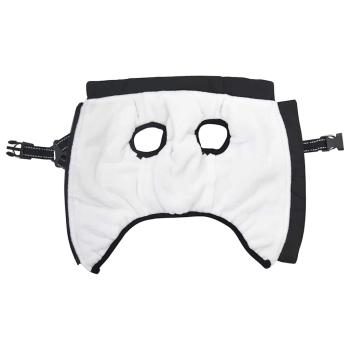 Hundemantel mit Geschirr Schwarz L Fleece und Polyester