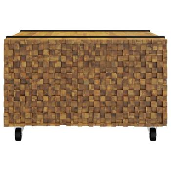 Couchtisch Braun 60 x 60 x 38 cm Massivholz Teak