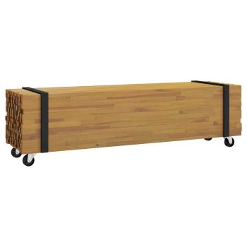 ARDEBO.de - TV-Ständer Braun 110 x 30 x 30 cm Massivholz Teak