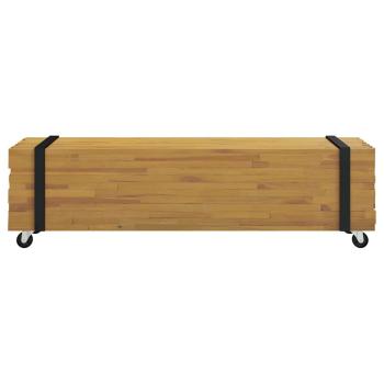 TV-Ständer Braun 110 x 30 x 30 cm Massivholz Teak