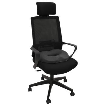 Kopfkissen mit Kissen Dunkelgrau 42 x 37 x 8 cm Baumwolle