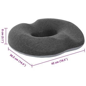 Kopfkissen mit Kissen Dunkelgrau 42 x 37 x 8 cm Baumwolle