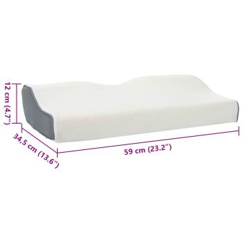 Nackenkissen Weiß Viscoschaum 59 x 34,5 x 12 cm