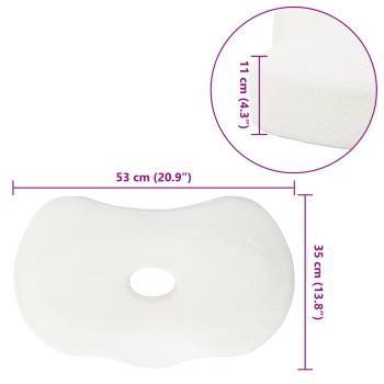 ARDEBO.de - Kopfkissen mit Kissen Weiß 55 x 36 x 10 cm Polyester