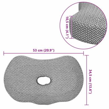 ARDEBO.de - Kopfkissen mit Kissen Grau 55 x 36 x 10 cm Polyester