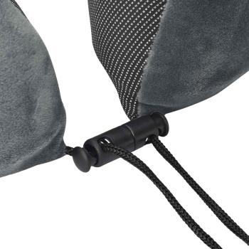 Kopfkissen mit Kissen Verstellbar Grau 28 x 25 x 14 cm Samt