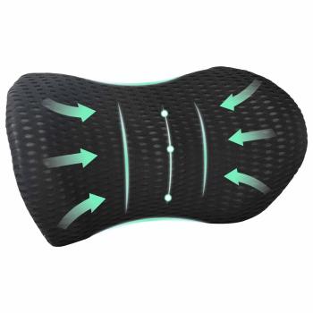 Kopfkissen mit Kissen Schwarz 47 x 24 x 13 cm 4D Mesh