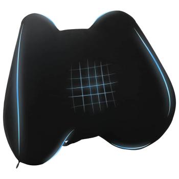 ARDEBO.de - Rückenkissen Schwarz Viscoschaum 40 x 32 x 13 cm