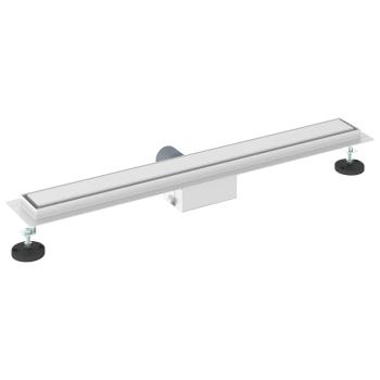 Duschabfluss mit Glasabdeckung Silber 70 cm Edelstahl 304