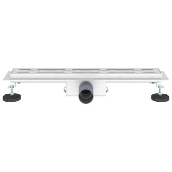 Duschabfluss mit Glasabdeckung Silber 50 cm Edelstahl 304