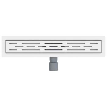 Duschabfluss mit Glasabdeckung Silber 50 cm Edelstahl 304