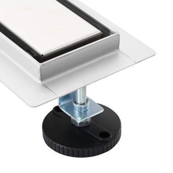 Duschablauf 2-in-1 mit 360° Siphon Silber 60 cm Edelstahl 304