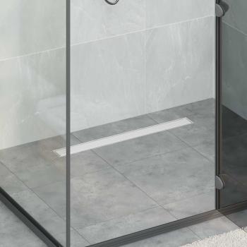 ARDEBO.de - Duschablauf 2-in-1 mit 360° Siphon Silber 70 cm Edelstahl 304