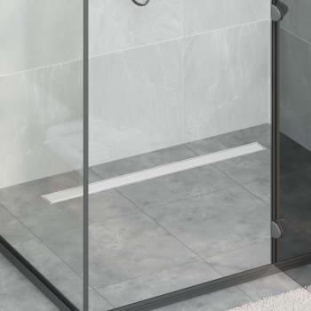 ARDEBO.de - Duschablauf 2-in-1 mit 360° Siphon Silber 90 cm Edelstahl 304