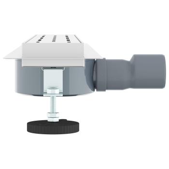 362 Grad Duschabfluss mit Linien-Design Silber 50 cm