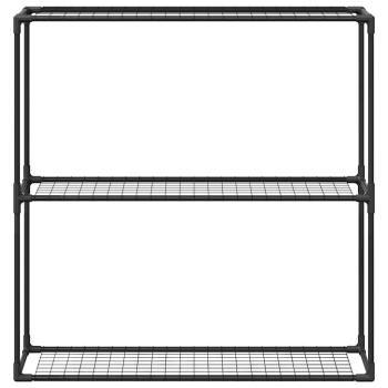 3-stöckiger Pflanzenständer Schwarz 100 x 32 x 102 cm Stahl