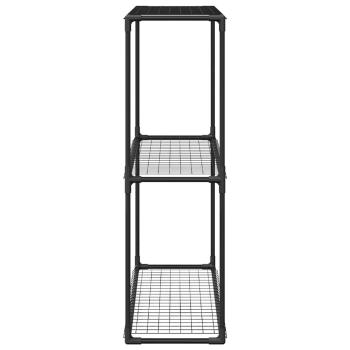 3-stöckiger Pflanzenständer Schwarz 100 x 32 x 102 cm Stahl