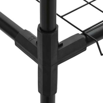 3-stöckiger Pflanzenständer Schwarz 100 x 32 x 102 cm Stahl