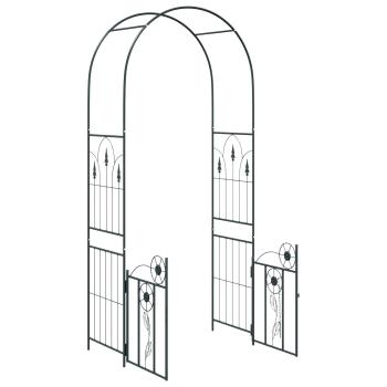 Gartenbogen Uni Schwarz 102 x 50 x 218 cm