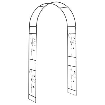 Gartenbogen Floral Schwarz