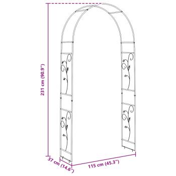 Gartenbogen Floral Schwarz