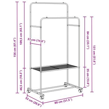 Kleiderständer Uni Weiß