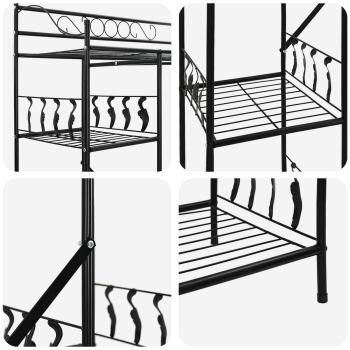 Offener Kleiderschrank Schwarz 100 x 43 x 188 cm Stahl