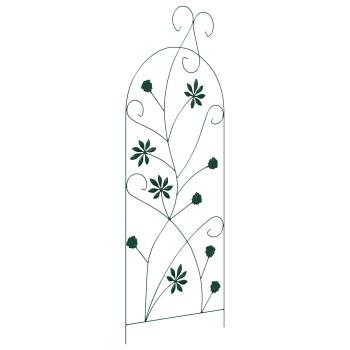 Gartenzaun Spalier 3 pcs Grün 112 x 40 cm Stahl