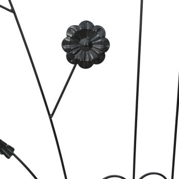 Gartenzaun Spalier 3 pcs Schwarz 112 x 40 cm Stahl