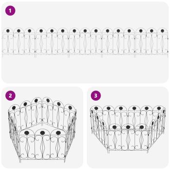 ARDEBO.de - Gartenzaun Spalier Schwarz