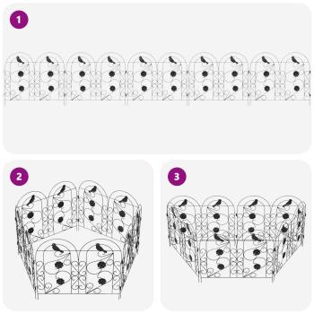 Gartenzaun Spalier Schwarz