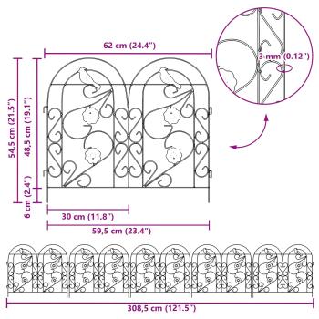 Gartenzaun Spalier Schwarz
